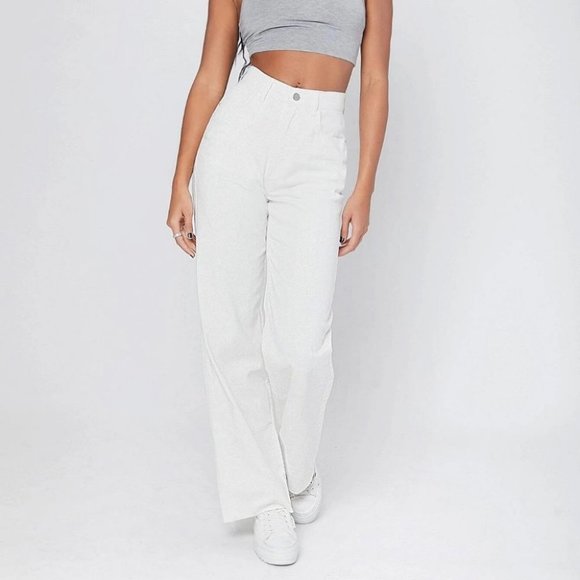 White Casual Womens 90s High-Waist Denim Boyfriend Fit Jeans - Picture 3 of 4